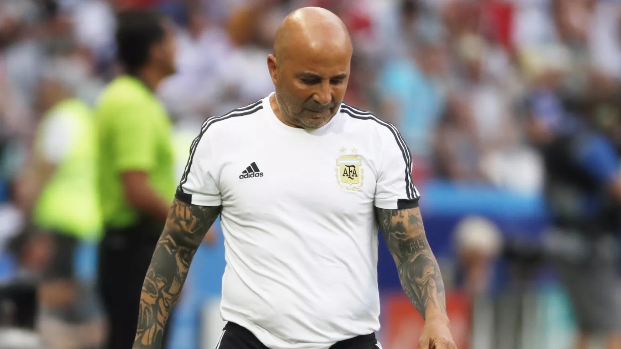 Jorge Sampaoli diriga a la seleccin Argentina que Francia y Mbapp echaron en en Rusia 2018