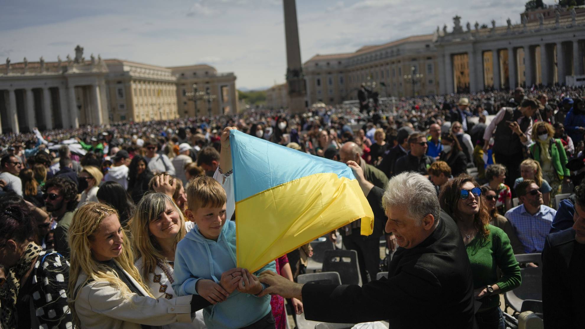 Ucranianos se dieron cita a la Ciudad del Vaticano.