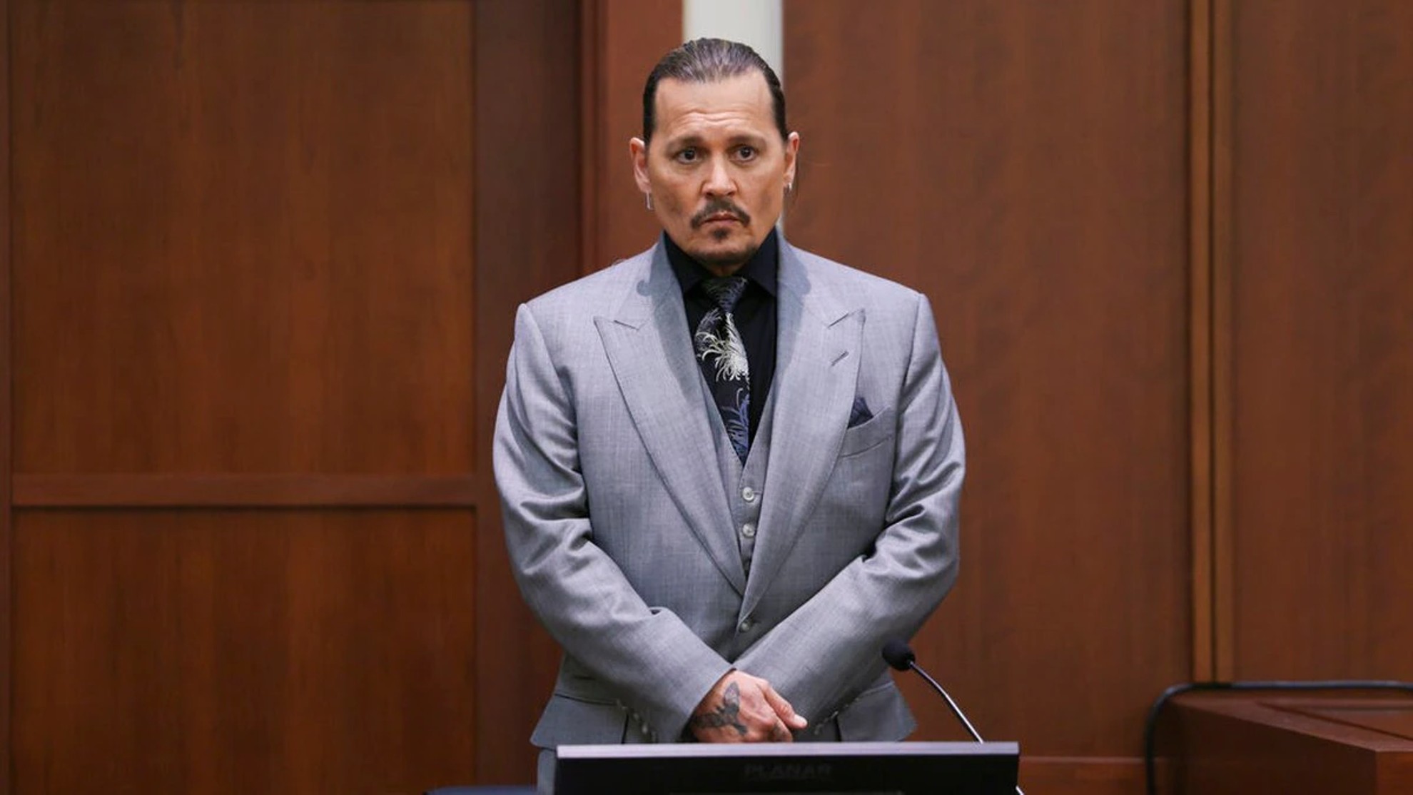 Johnny Depp en una sesión del juicio