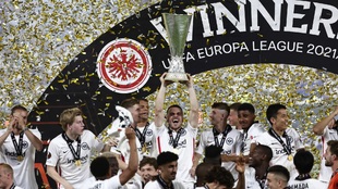 El Eintracht de Fráncfort, campeón de la Europa League 2022.