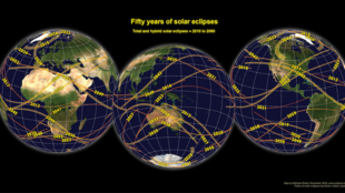Estos son los eclipses de Sol entre 2010 y 2060.