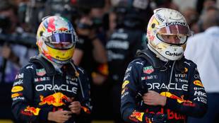 Checo Pérez y Verstappen, tras el GP de España /