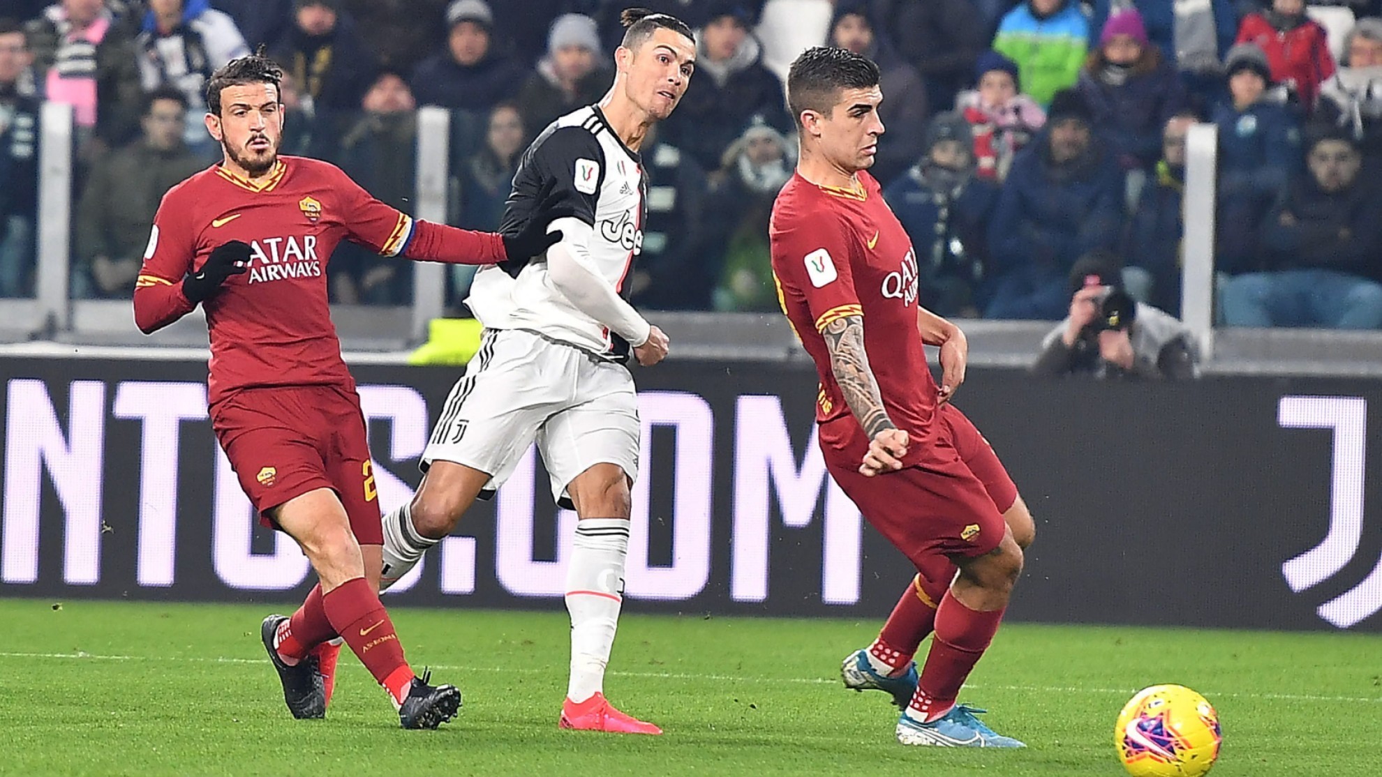 Cristiano Ronaldo (37) en un partido ante la Roma.