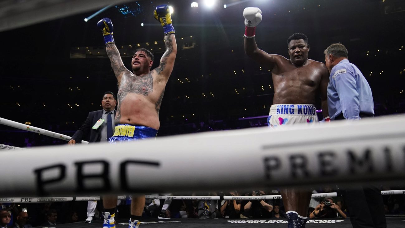 Andy Ruiz, vencedor del combate.