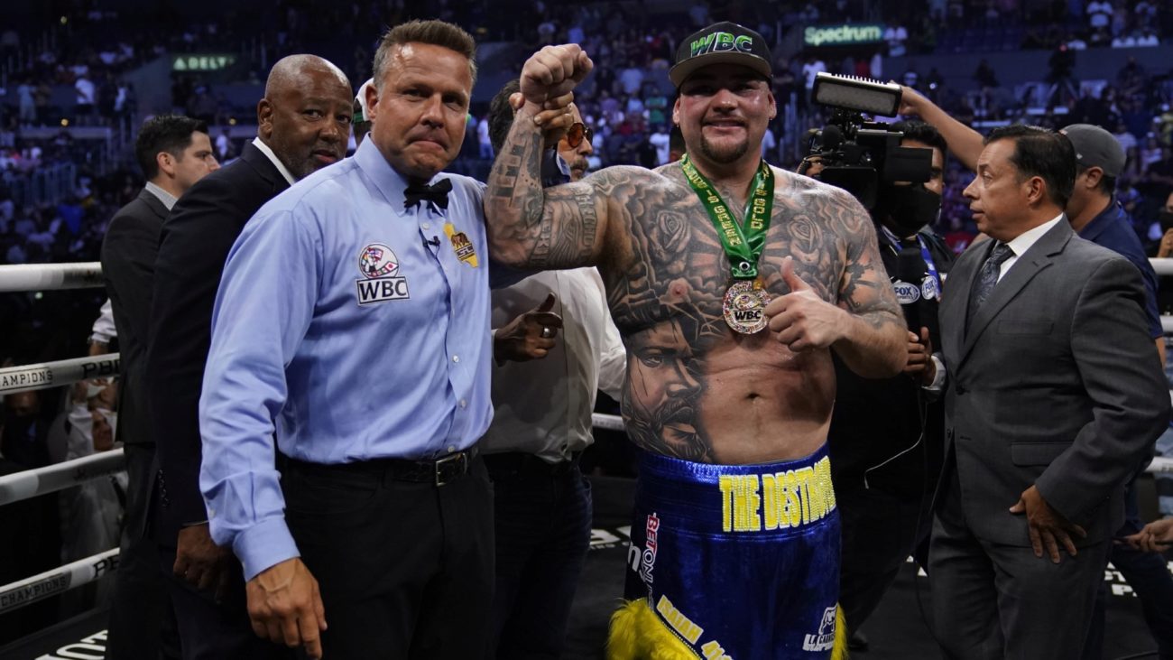 Andy Ruiz, vencedor del combate.