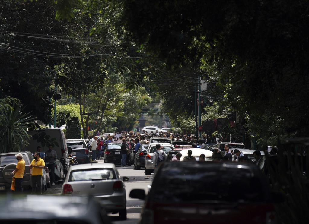 Caos vehicular en la Ciudad de Mxico luego del sismo de 7.4 de...