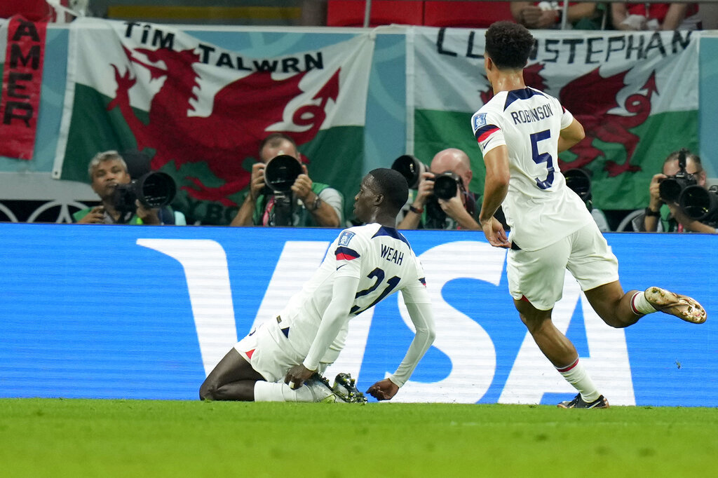 El festejo de Timothy Weah.