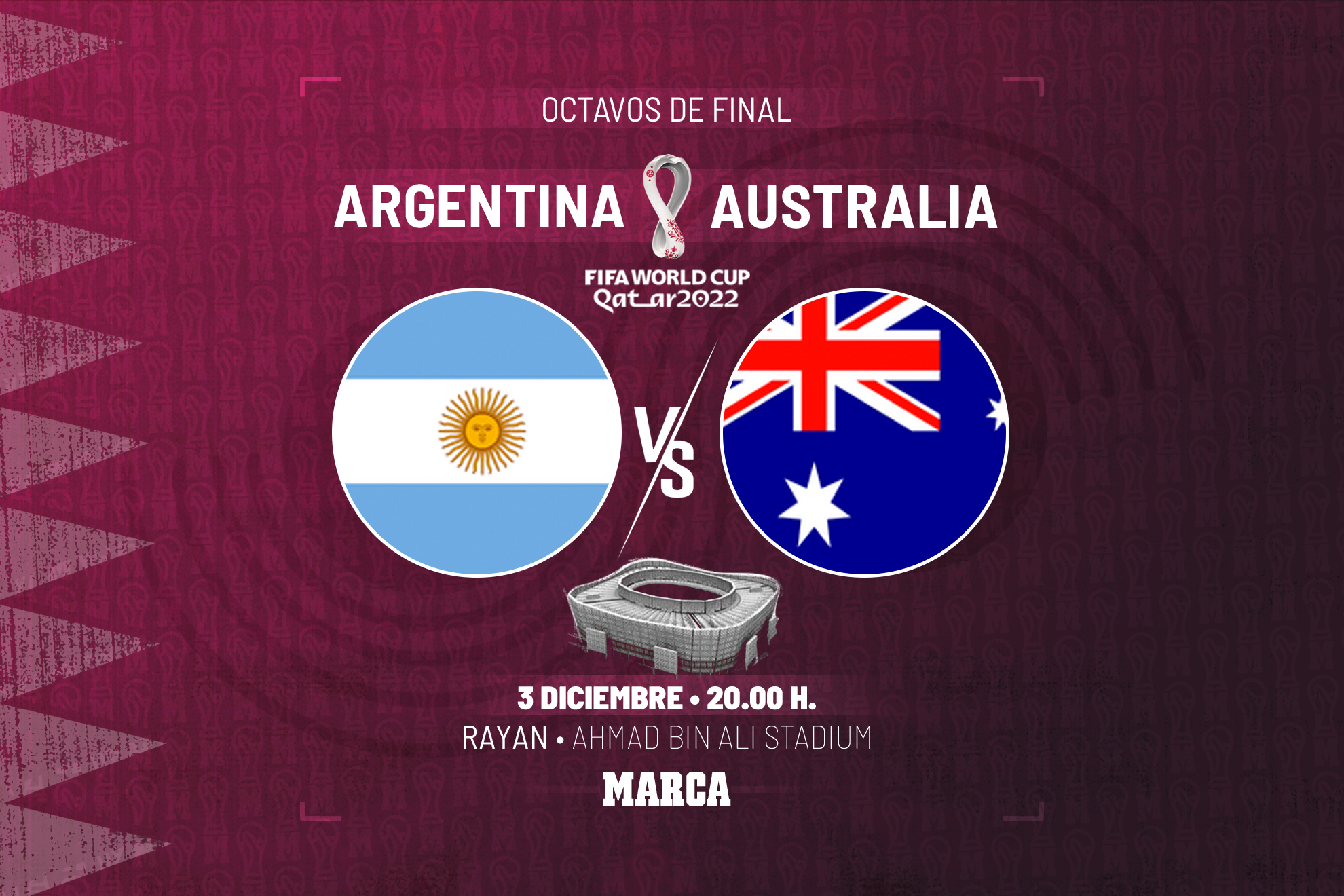 carta Oh querido literalmente Argentina - Australia: Horario y dónde ver desde USA el partido del Mundial  de Qatar 2022 | Marcausa