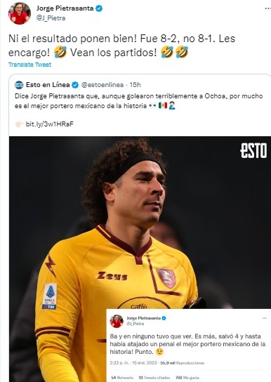 Guillermo Ochoa recibi por primera vez ocho anotaciones y los memes...