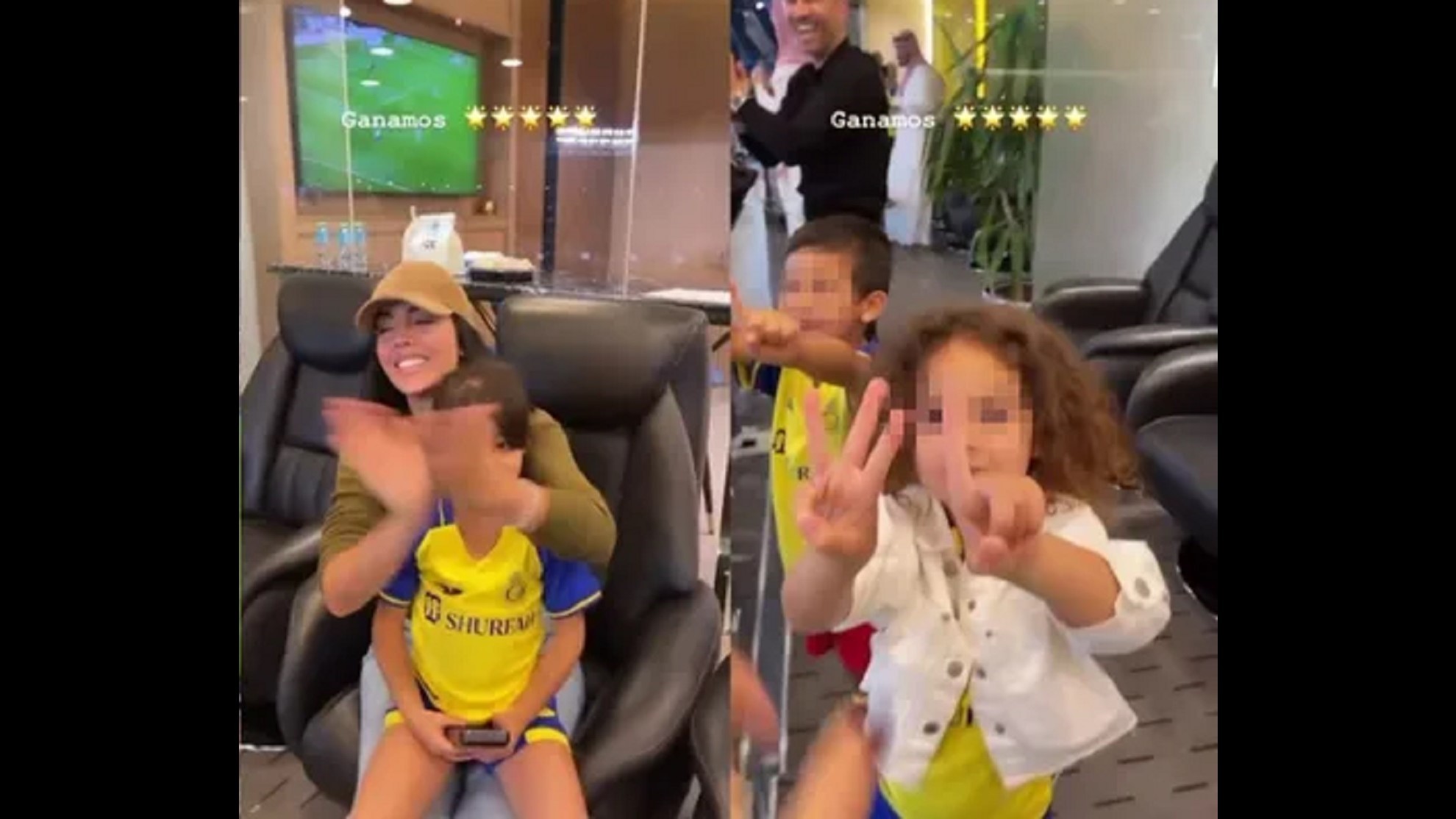 Georgina acudi en familia a apoyar a Cristiano Ronaldo.