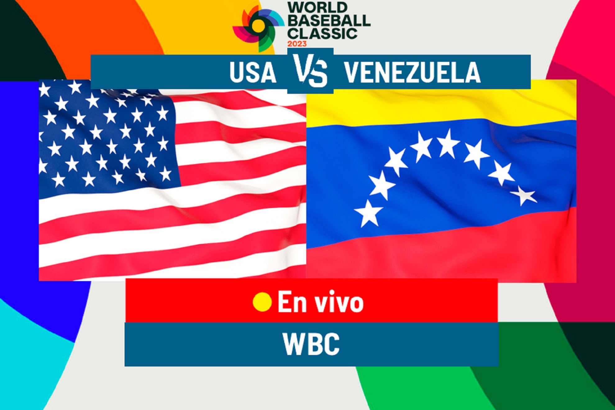USA vs Venezuela Clásico Mundial de Beisbol en vivo. USA elimina a una