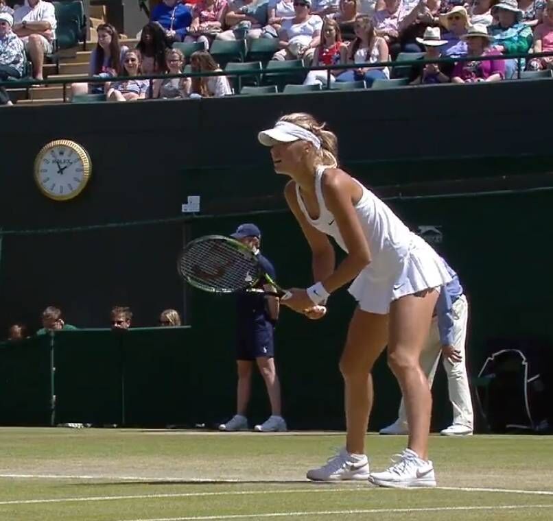 Sofya Zhuk, que con 15 aos gan el torneo junior de Wimbledon 2015,...