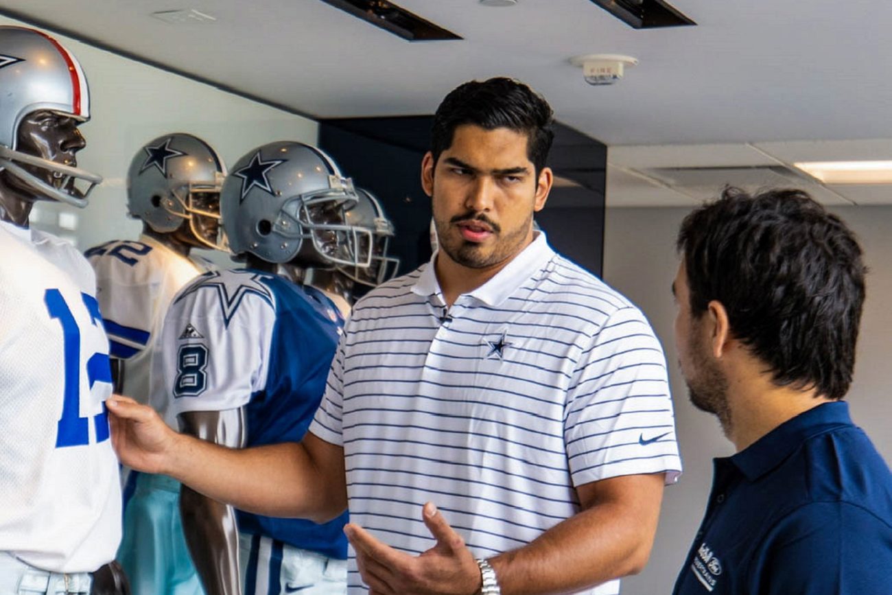 Checo Prez visit las instalaciones de The Star en Frisco, Texas