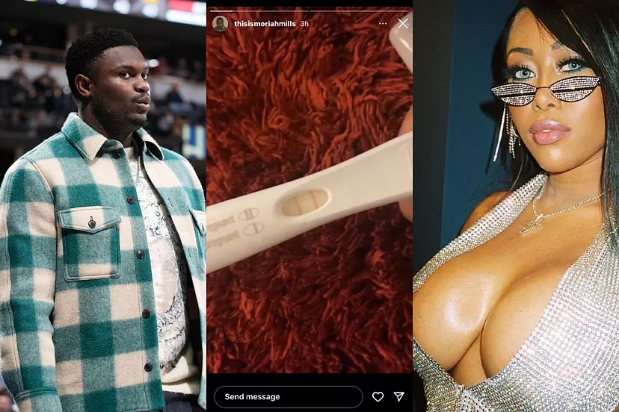 Zion Williamson se lleva otra sorpresa la actriz porno Moriah Mills publicó una prueba positiva de embarazo Marcausa imagen