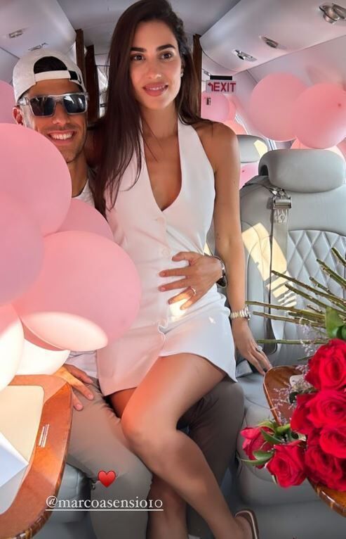 Marco Asensio y Sandra Garal cuentan las horas para su boda