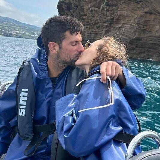 Novak Djokovic y Jelena Djokovic pasaron una romntica jornada, que...