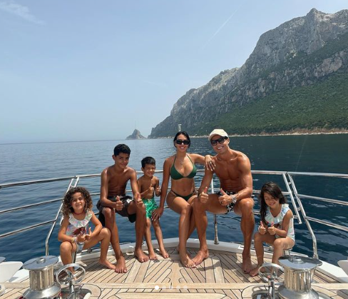 Cristiano Rolando, vacaciones en familia