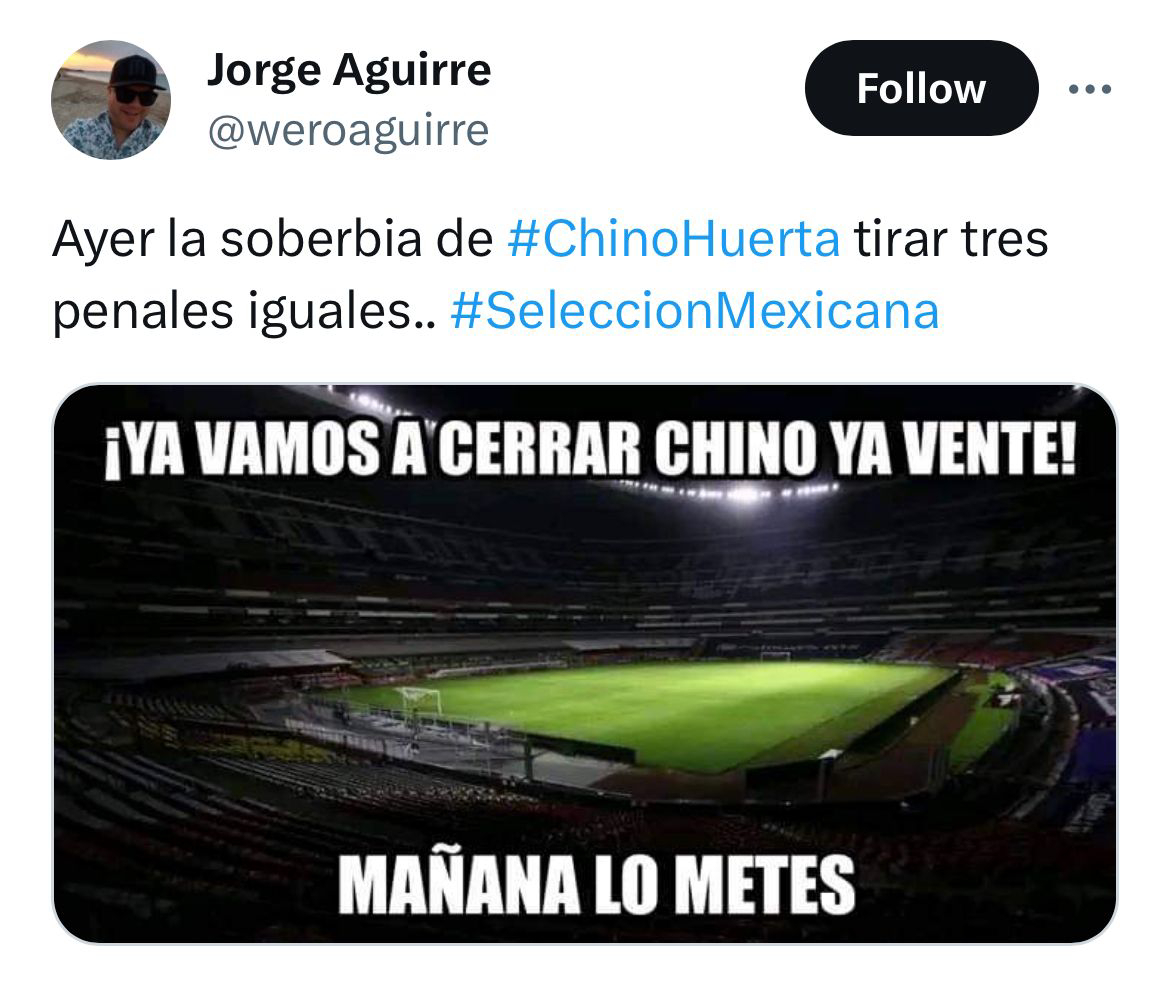 Chino Huerta necesit tres oportunidades para convertir su penal.