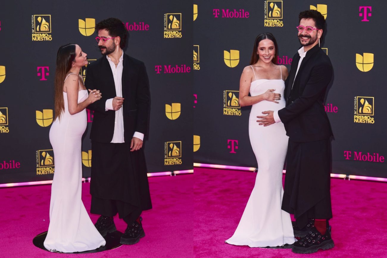 Camilo y Evaluna Montaner llegan a la alfombra magenta, con el...