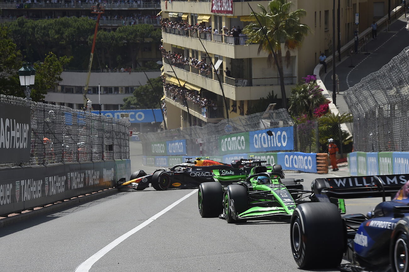 Fuerte choque de Checo Prez en el Gran Premio de Mnaco