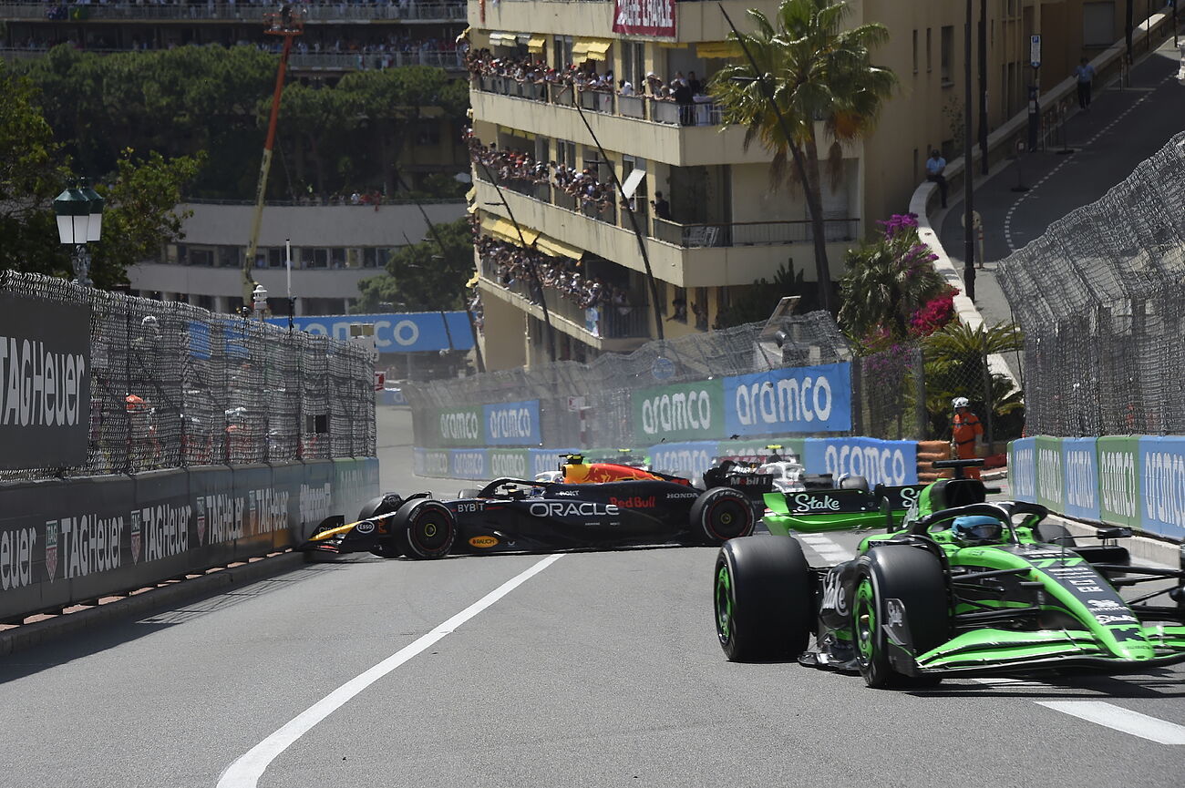 Fuerte choque de Checo Prez en el Gran Premio de Mnaco