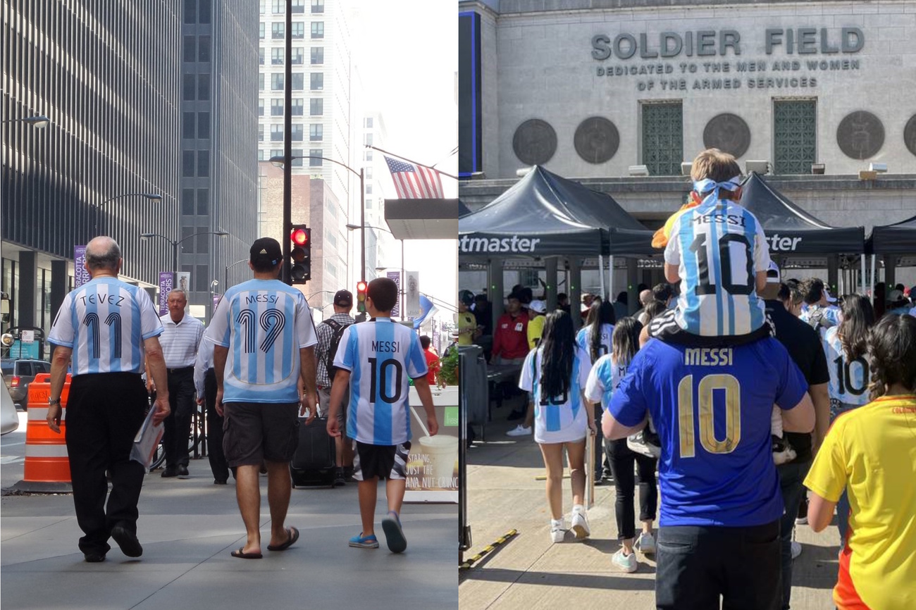 Miles de camisetas con el 10 en la espalda y el nombre de Leo Messi...