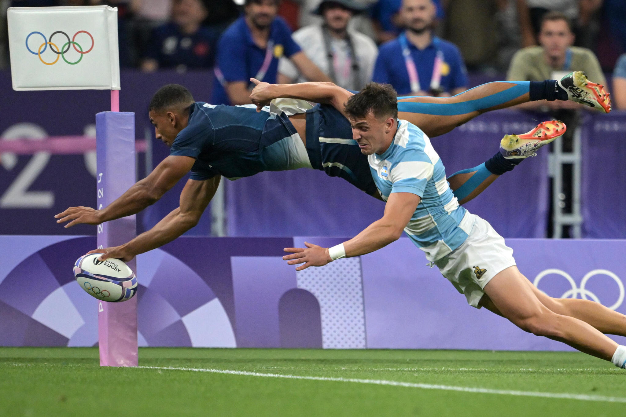 Partido entre Argentina y Francia de cuartos de final de rugby 7