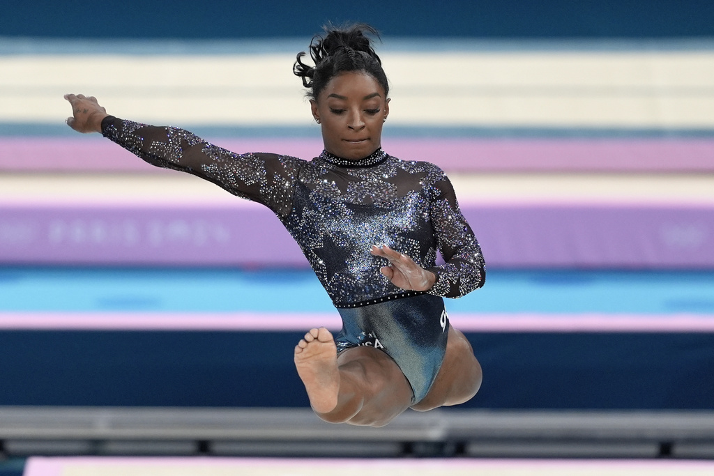 La gimnasta estadounidense encandil al pblico en su primera...