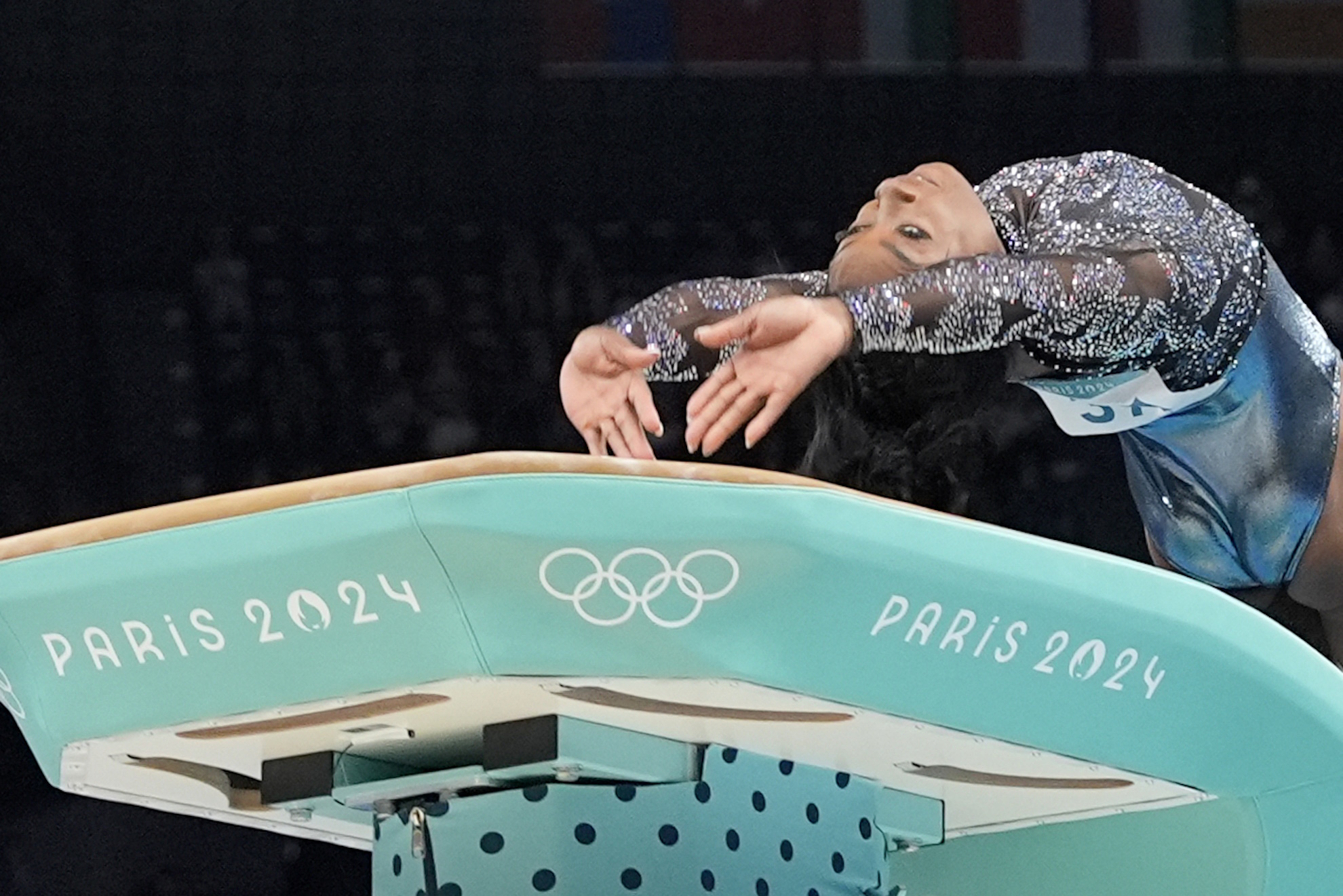 Simone Biles Pareja de gimnasia artística de los Juegos Olímpicos de París