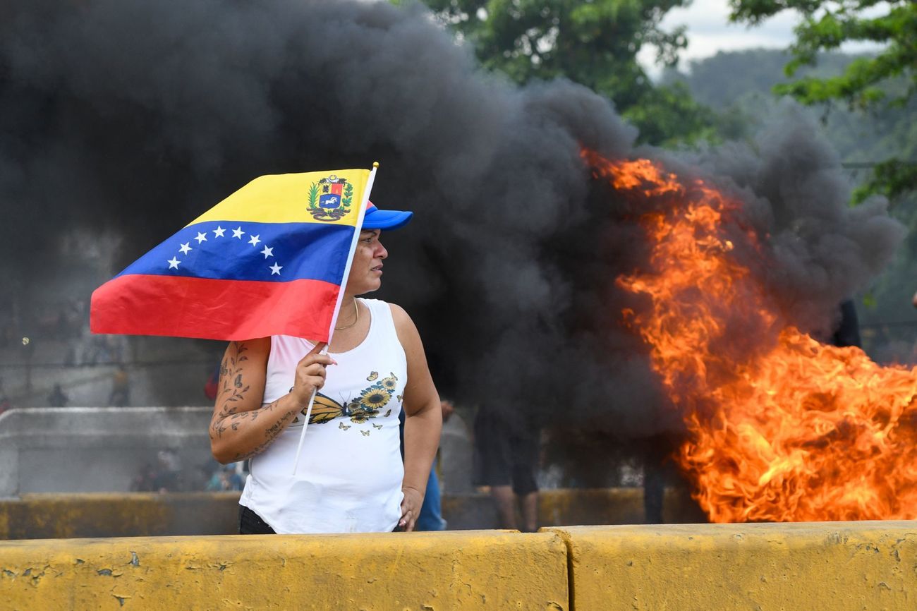 La oposicin al rgimen chavista tom las calles de ciudades como...