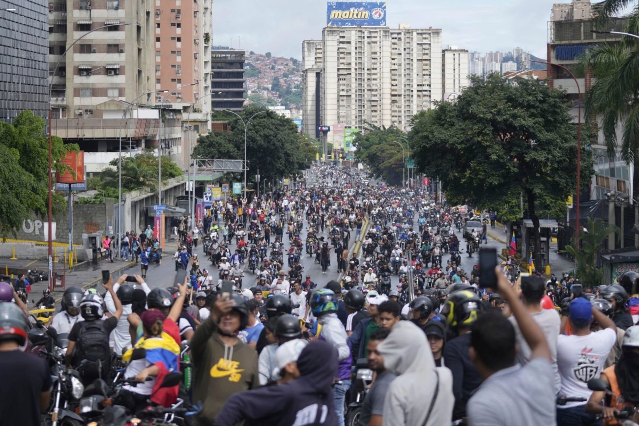 La oposicin al rgimen chavista tom las calles de ciudades como...