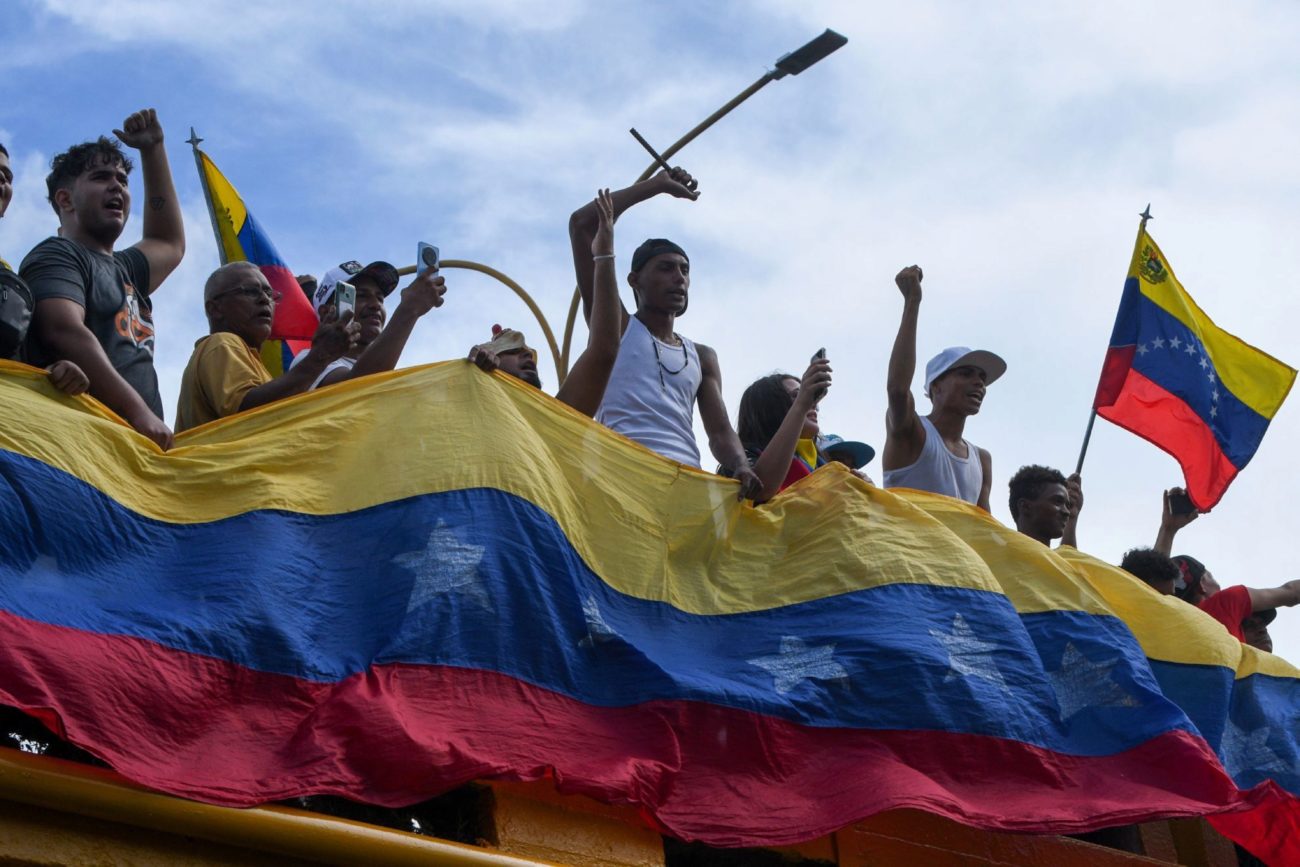 La oposicin al rgimen chavista tom las calles de ciudades como...