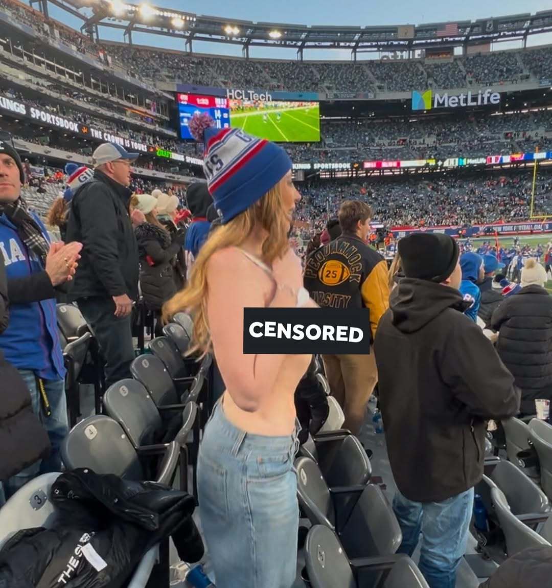 La modelo Ava Louise es invitada a un juego de los NY Giants para...