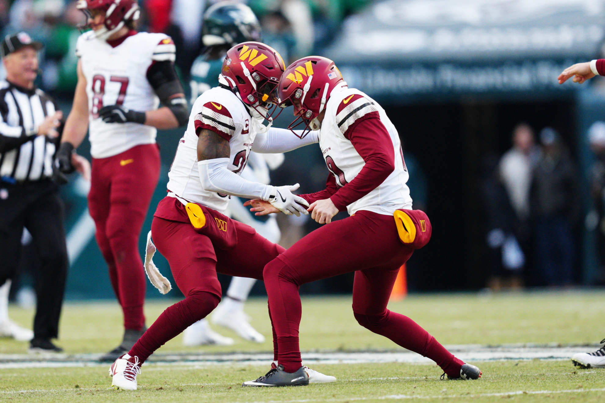 Washington recibi una advertencia indita en su juego contra los Eagles.